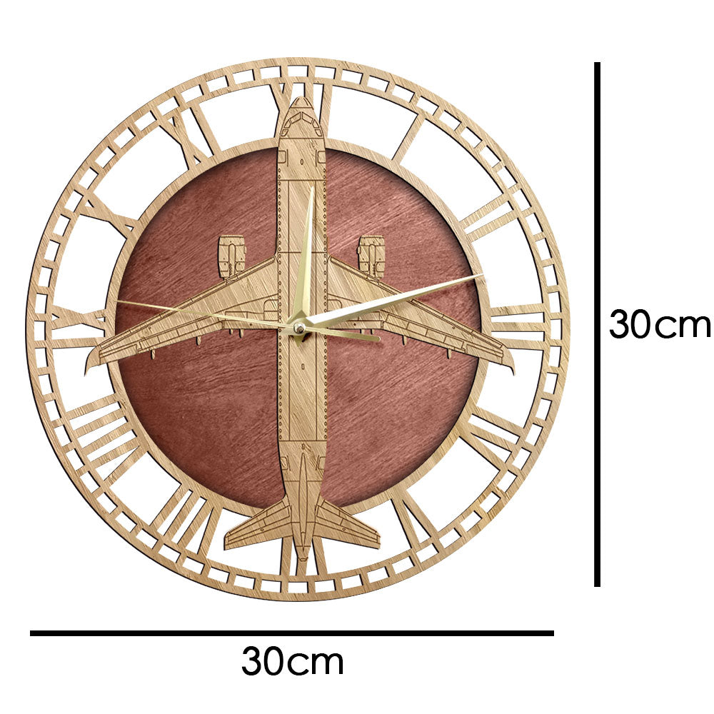 Airbus A320 Designed Wooden Wall Clocks