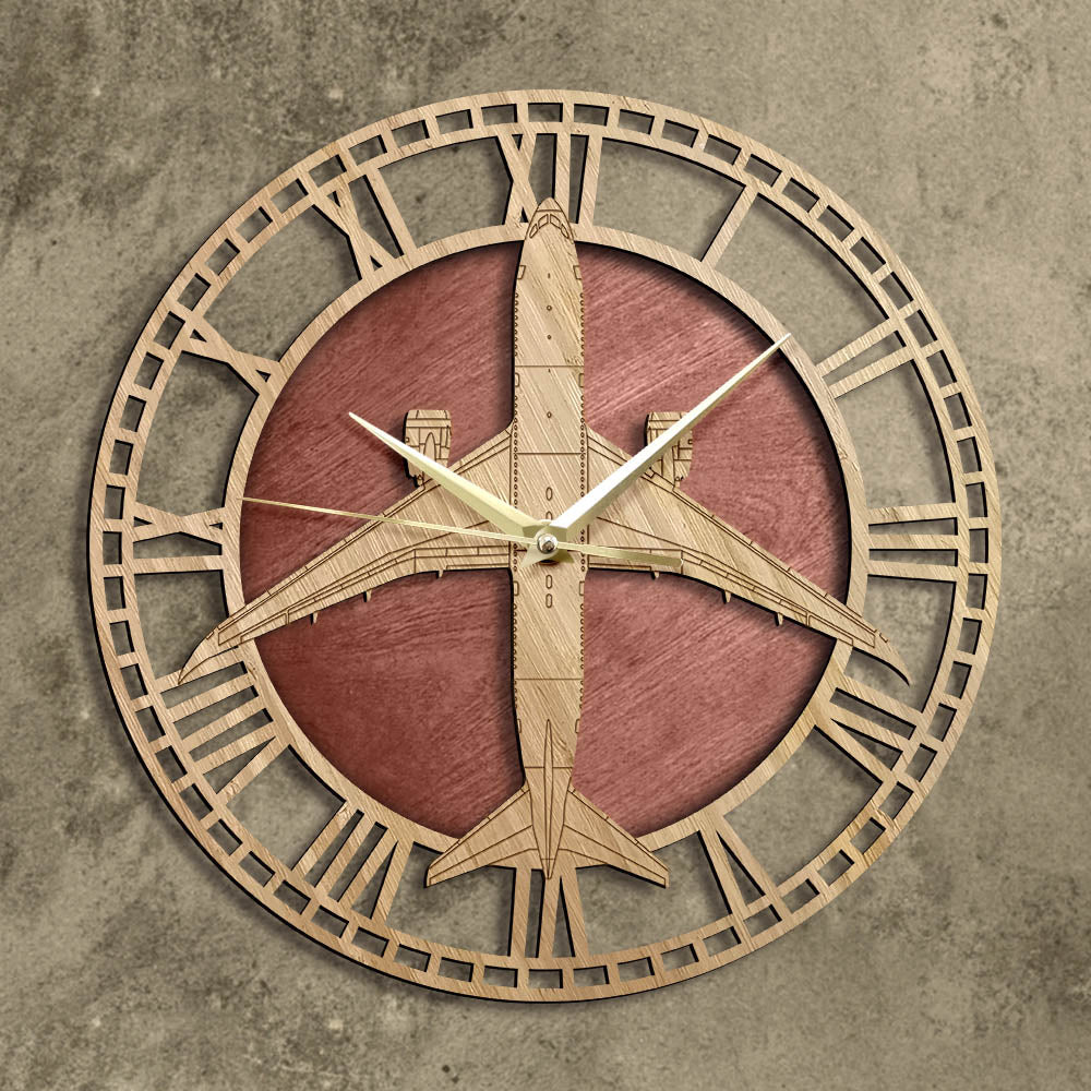 Boeing 787 Dreamliner Designed Wooden Wall Clocks