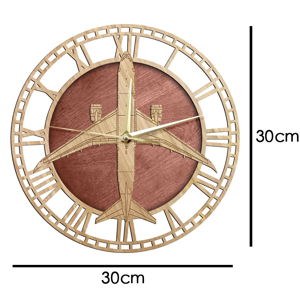 Boeing 787 Dreamliner Designed Wooden Wall Clocks