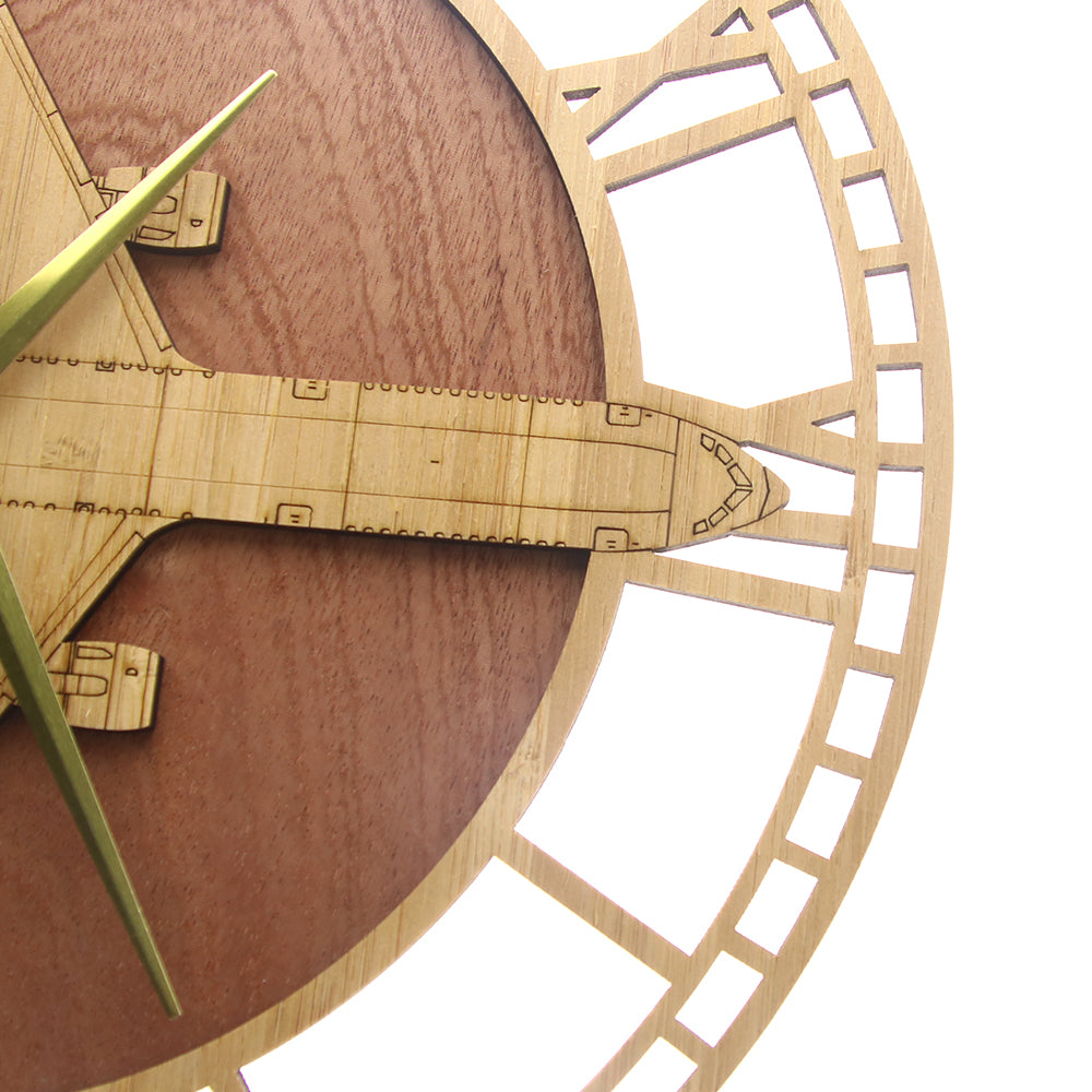Boeing 767-300 Designed Wooden Wall Clocks