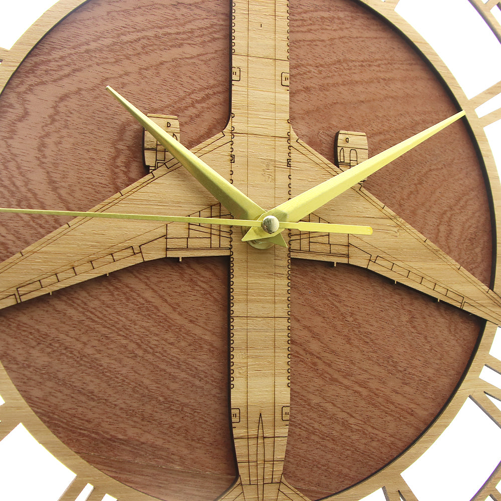 Boeing 767-300 Designed Wooden Wall Clocks