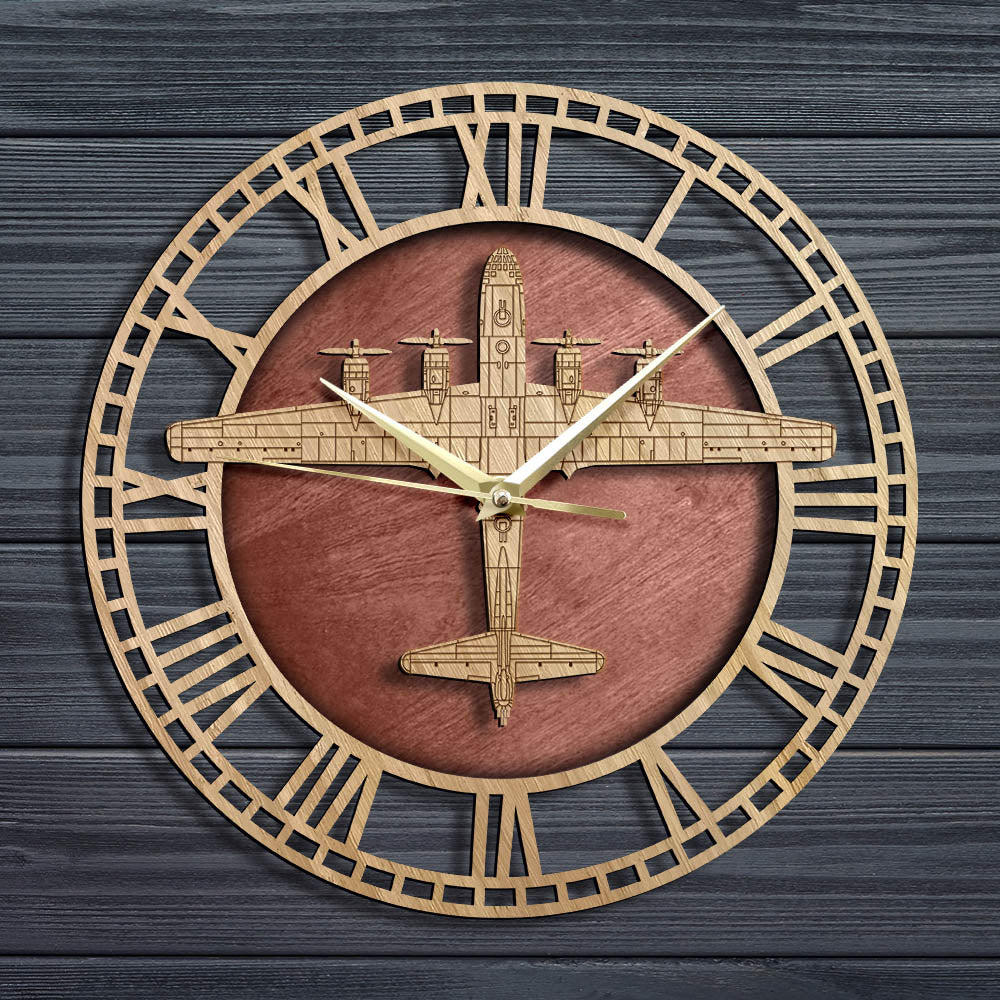 Boeing B-29 Superfortress Designed Wooden Wall Clocks