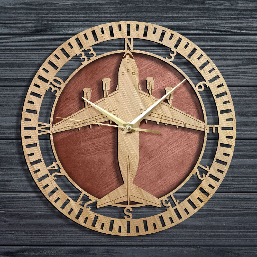 Boeing C-17 Globemaster Designed Wooden Wall Clocks