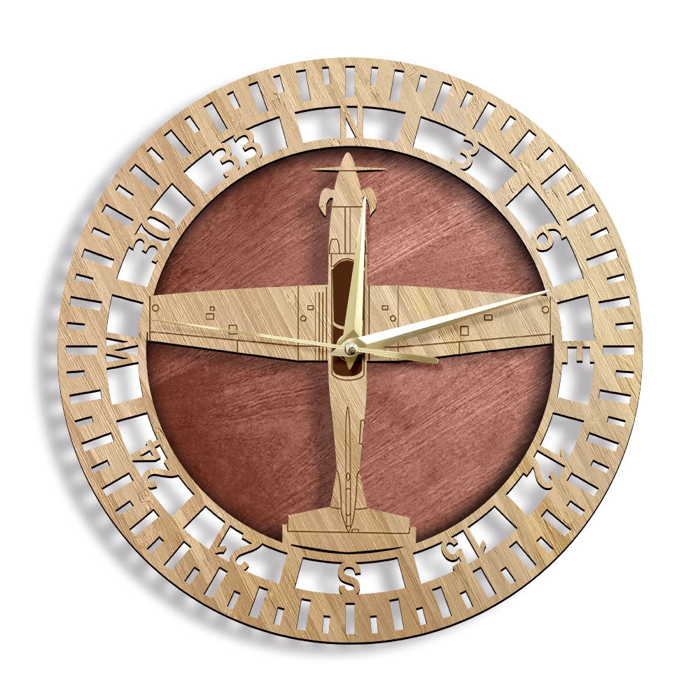 1st Flying Training Squadron T-6 Texan II Designed Wooden Wall Clocks