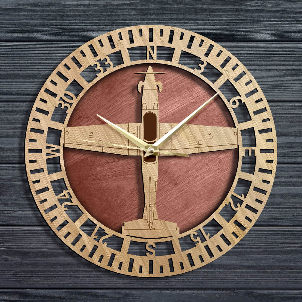 1st Flying Training Squadron T-6 Texan II Designed Wooden Wall Clocks