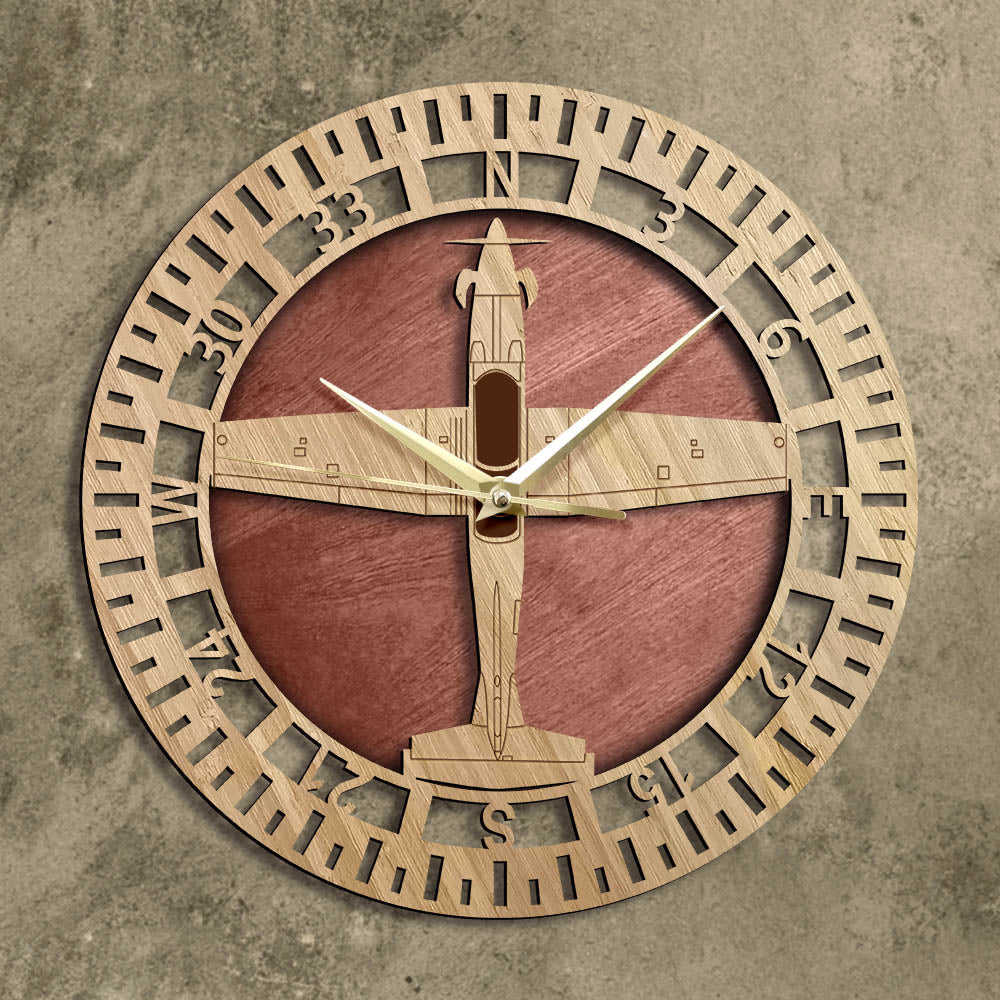 1st Flying Training Squadron T-6 Texan II Designed Wooden Wall Clocks