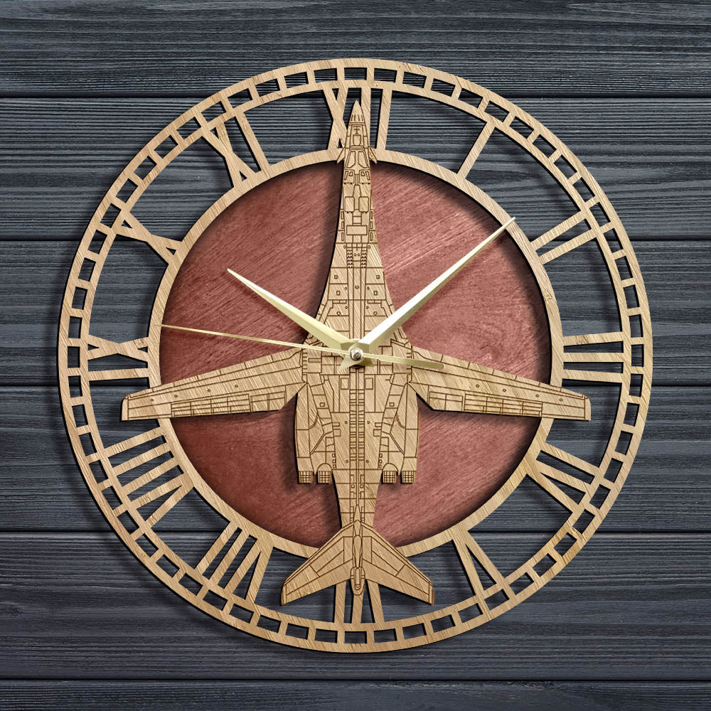 B-1B Lancer Designed Wooden Wall Clocks