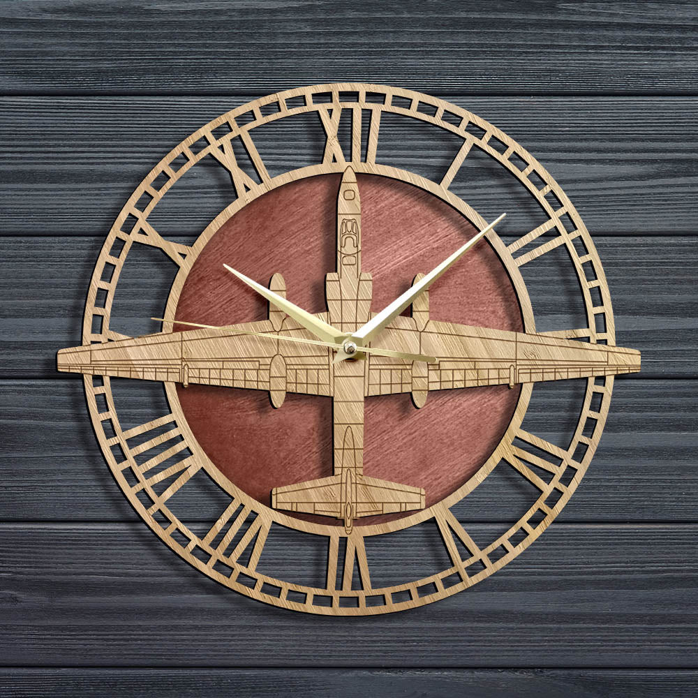 U-2 Dragon Lady Designed Wooden Wall Clocks