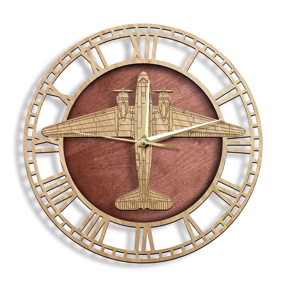 C-47 Skytrain Designed Wooden Wall Clocks