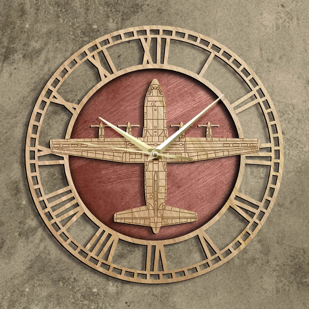 Super Military Aircraft 1 Designed Wooden Wall Clocks