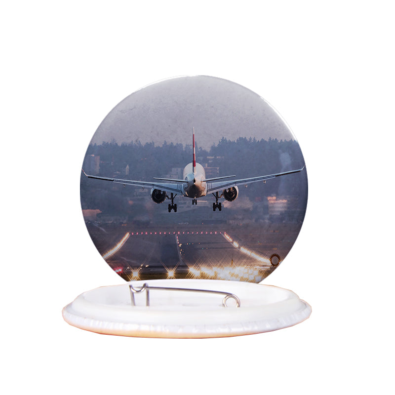 Magnificent Airplane Landing Printed  Designed Pins