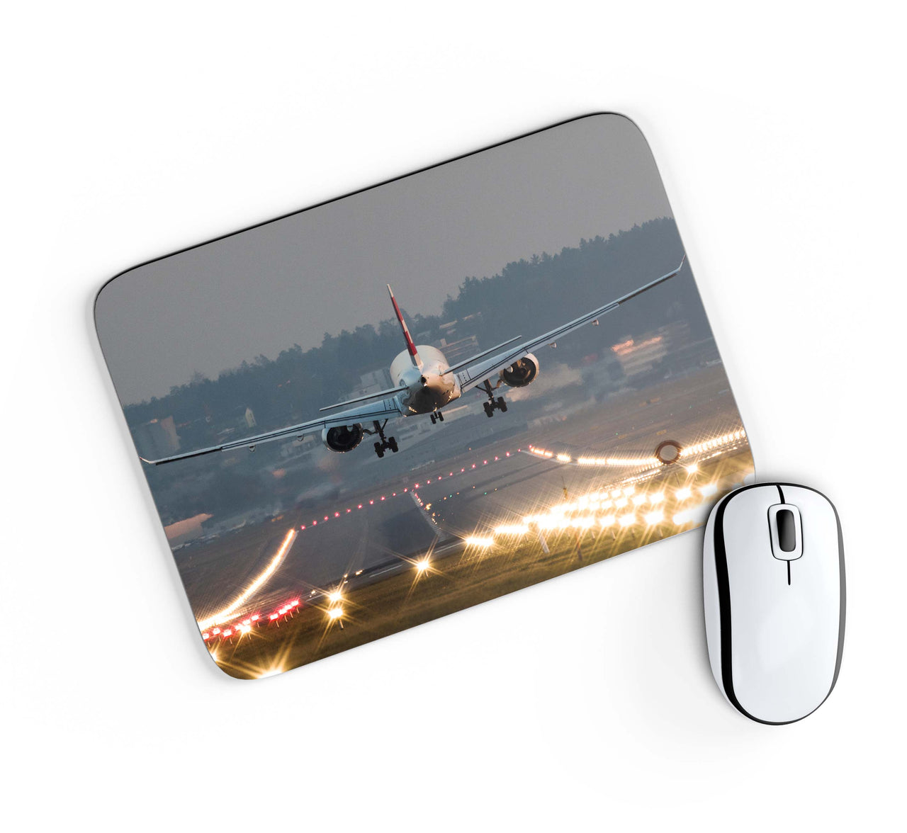 Magnificent Airplane Landing Printed Designed Mouse Pads