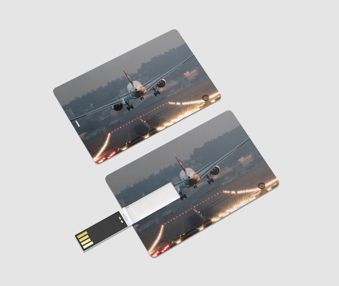 Magnificent Airplane Landing Printed Designed USB Cards