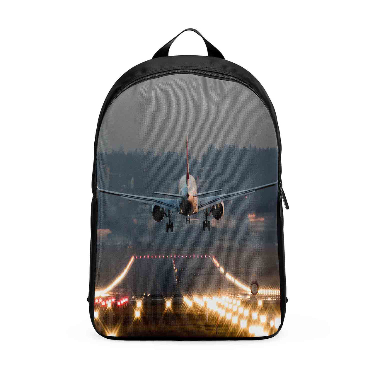Magnificent Airplane Landing Designed Backpacks