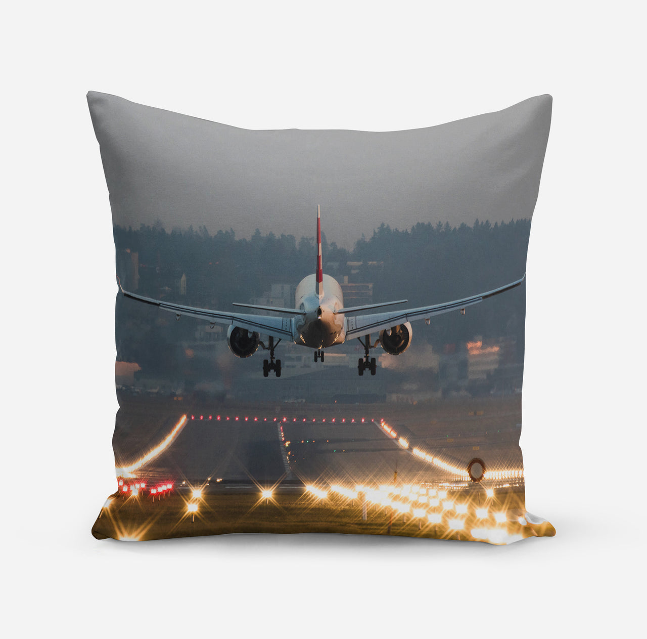 Magnificent Airplane Landing Printed Designed Pillows