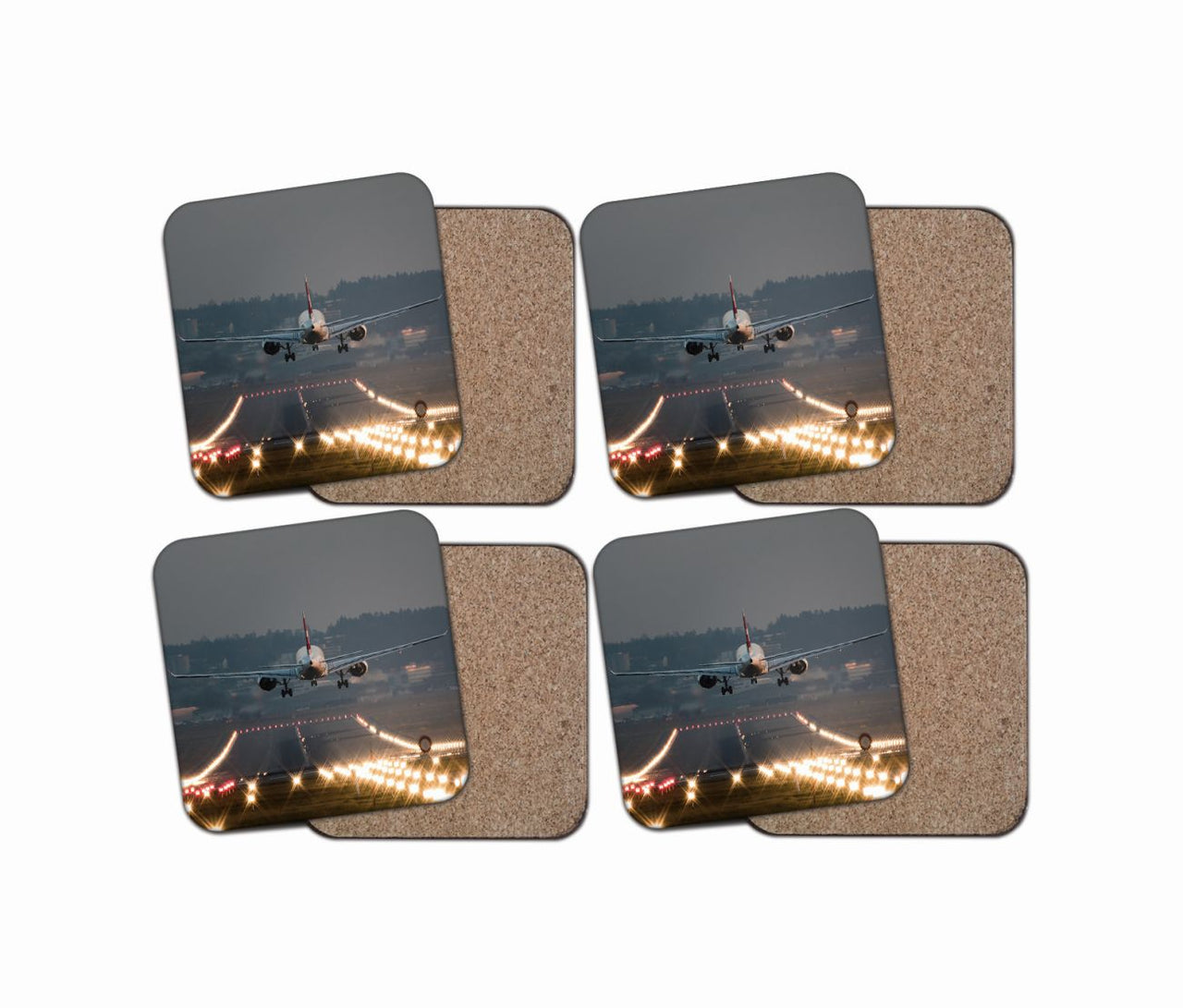 Magnificent Airplane Landing Printed Designed Coasters