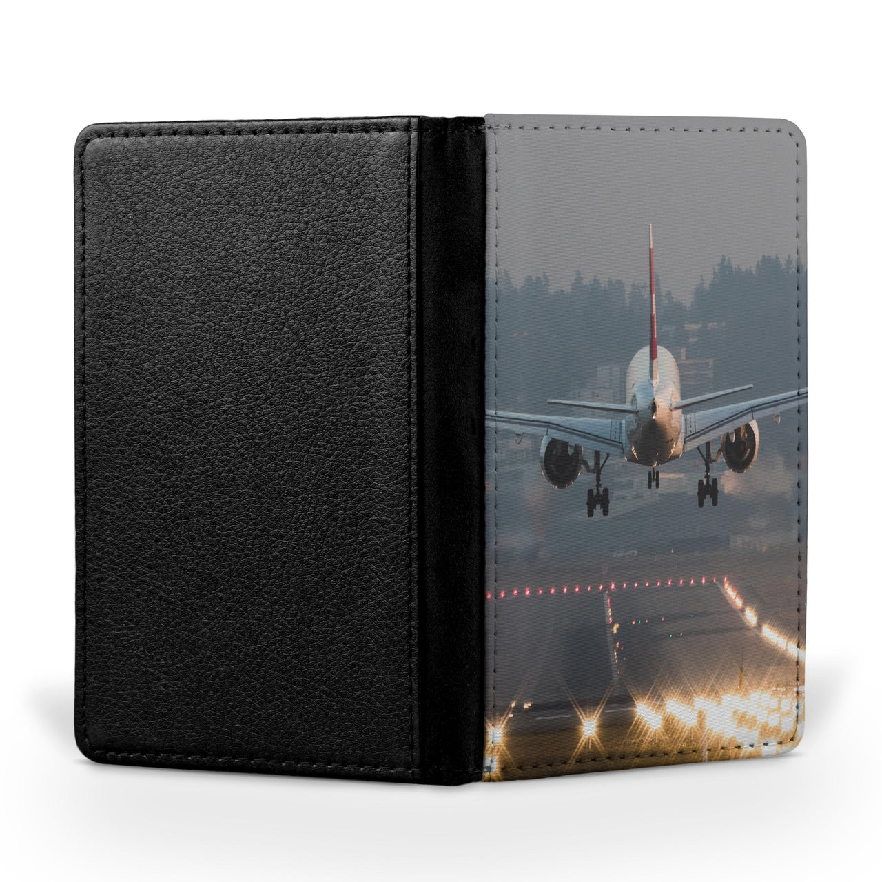 Magnificent Airplane Landing Printed Passport & Travel Cases