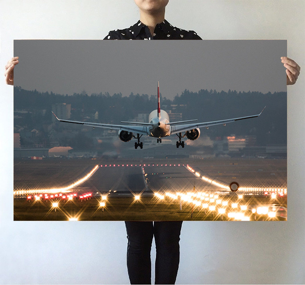 Magnificent Airplane Landing Printed Posters Aviation Shop 