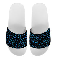 Thumbnail for Many Airplanes Black Designed Sport Slippers