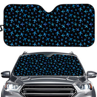 Thumbnail for Many Airplanes Black Designed Car Sun Shade