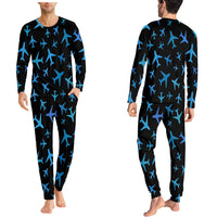 Thumbnail for Many Airplanes Black Designed Pijamas