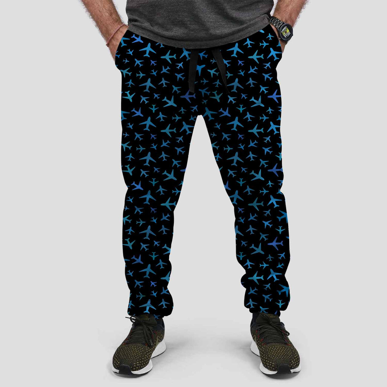 Many Airplanes Designed Sweat Pants & Trousers