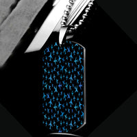 Thumbnail for Many Airplanes Black Designed Metal Necklaces