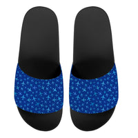 Thumbnail for Many Airplanes Blue Designed Sport Slippers