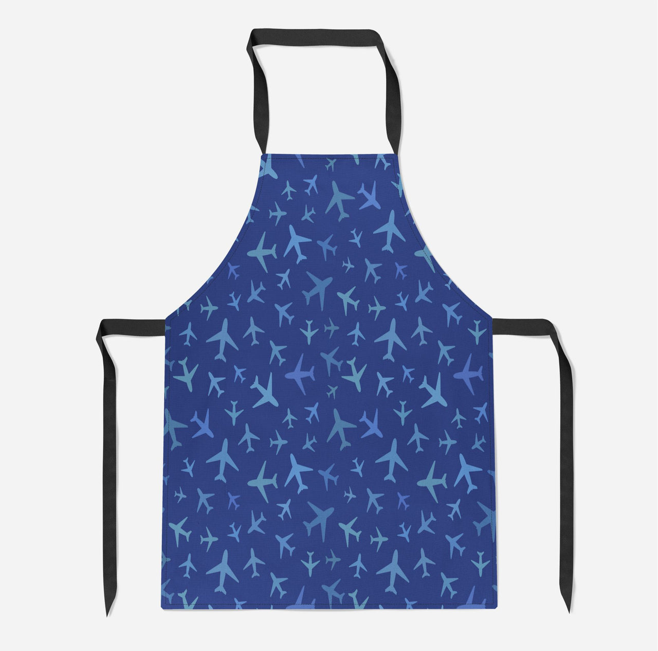 Many Airplanes Blue Designed Kitchen Aprons