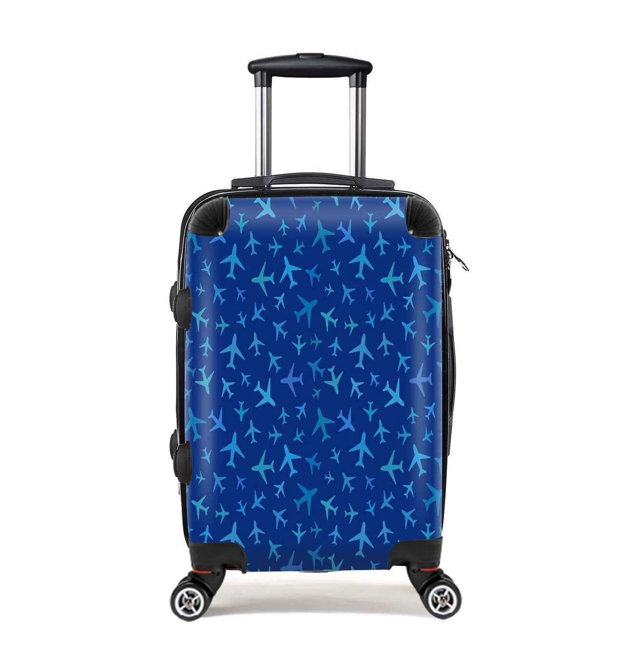 Many Airplanes Blue Designed Cabin Size Luggages