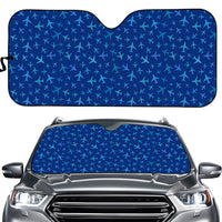 Thumbnail for Many Airplanes Blue Designed Car Sun Shade