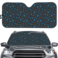 Thumbnail for Many Airplanes Gray Designed Car Sun Shade