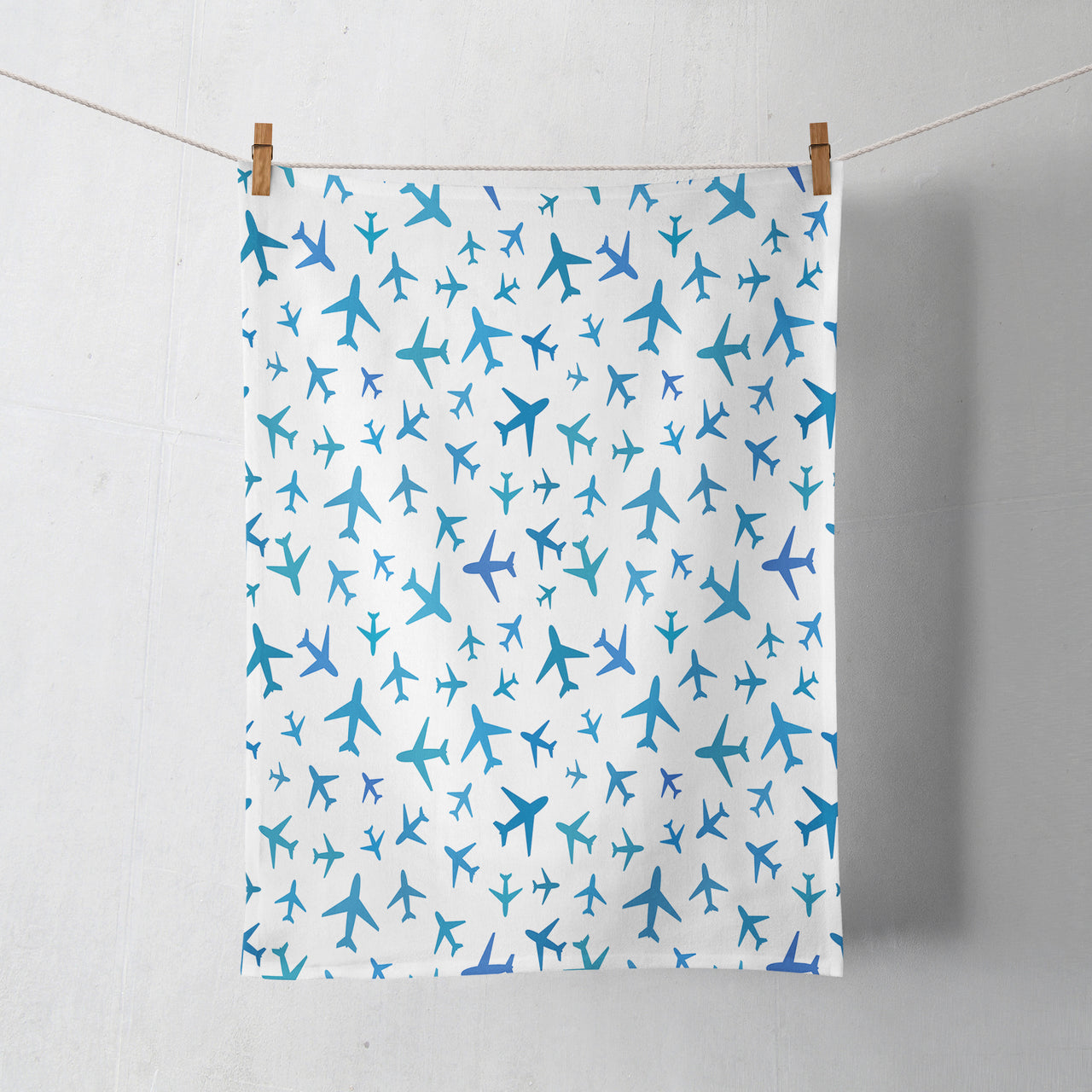 Many Airplanes White Designed Towels