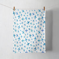 Thumbnail for Many Airplanes White Designed Towels