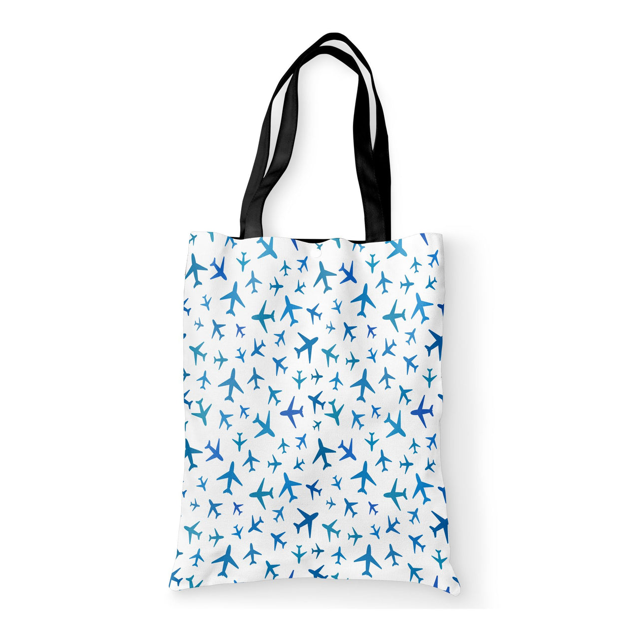Many Airplanes White Designed Tote Bags