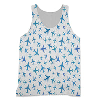 Thumbnail for Many Airplanes (White) Designed 3D Tank Tops