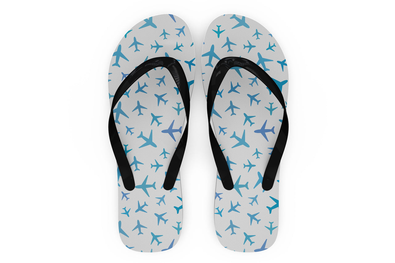 Many Airplanes Designed Slippers (Flip Flops)