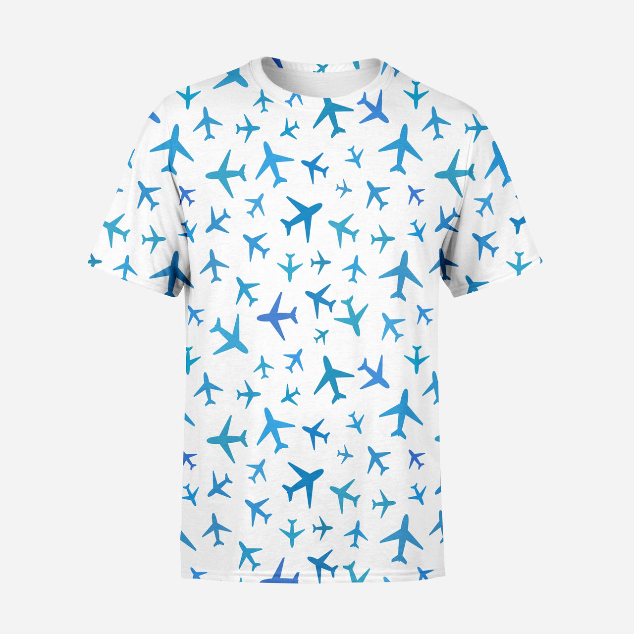 Many Airplanes Printed 3D T-Shirts