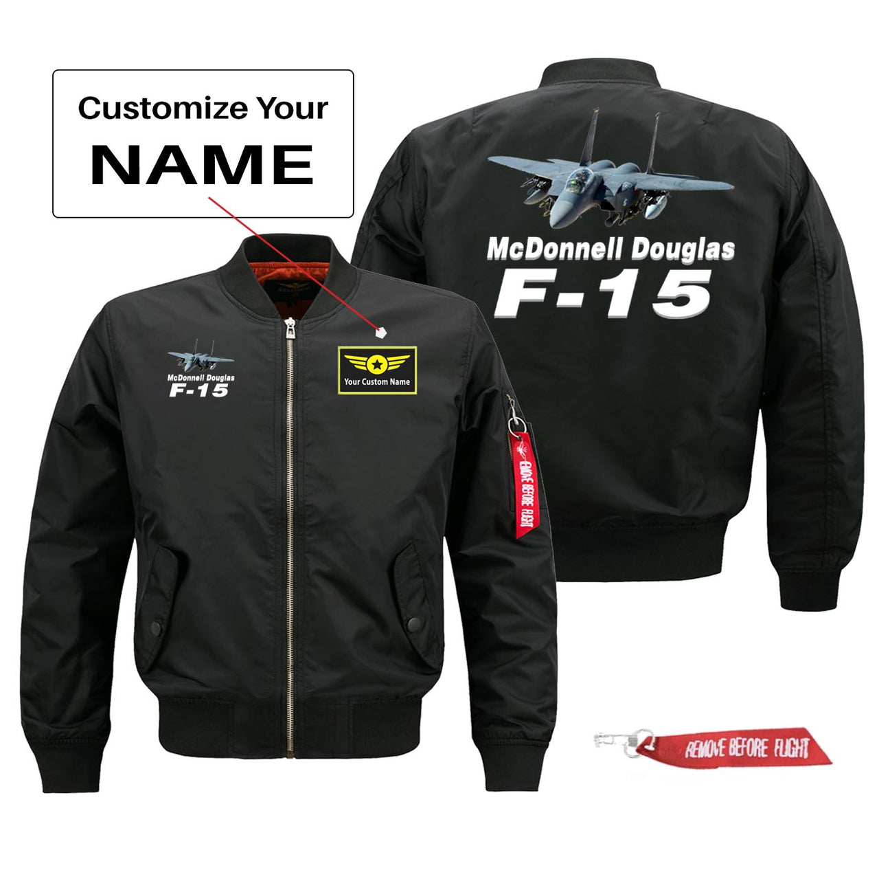 McDonnell Douglas F15 Designed Pilot Jackets (Customizable)