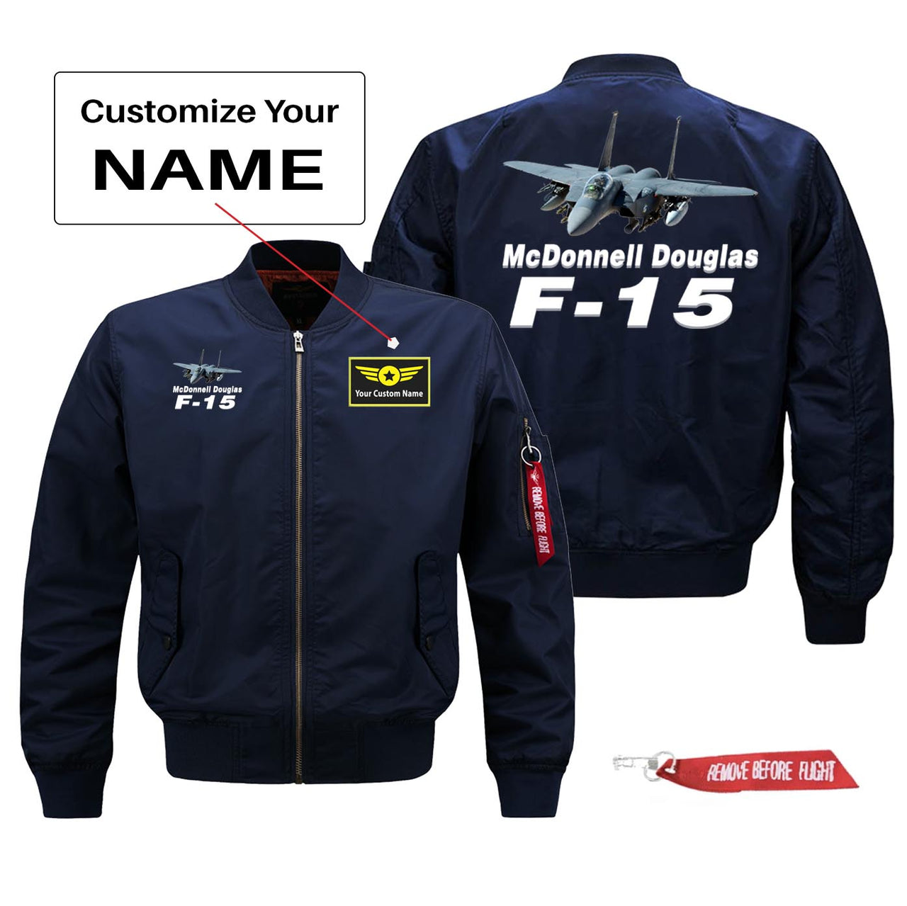 McDonnell Douglas F15 Designed Pilot Jackets (Customizable)