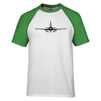 Thumbnail for McDonnell Douglas MD-11 Silhouette Designed Raglan T-Shirts