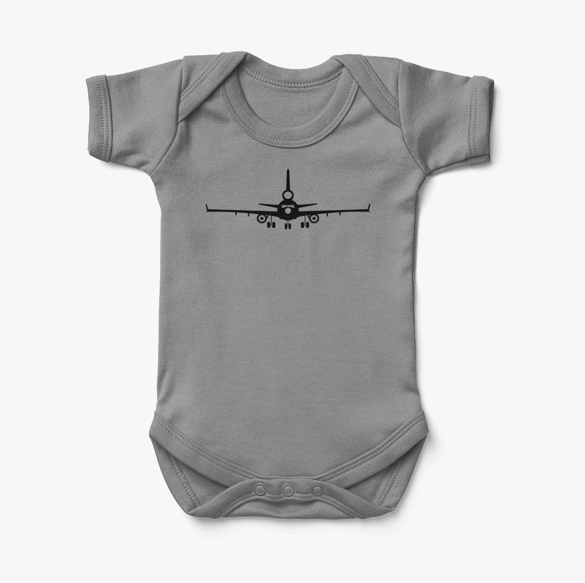 McDonnell Douglas MD-11 Silhouette Designed Baby Bodysuits