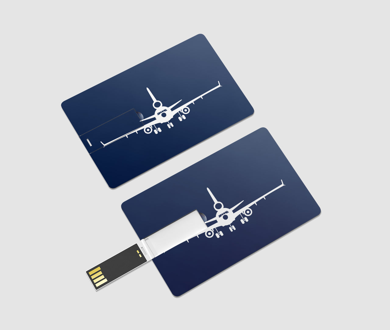 McDonnell Douglas MD-11 Silhouette Plane Designed USB Cards