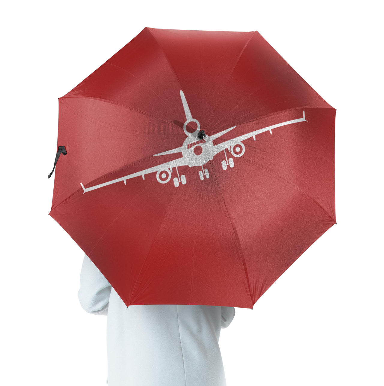 McDonnell Douglas MD-11 Silhouette Plane Designed Umbrella