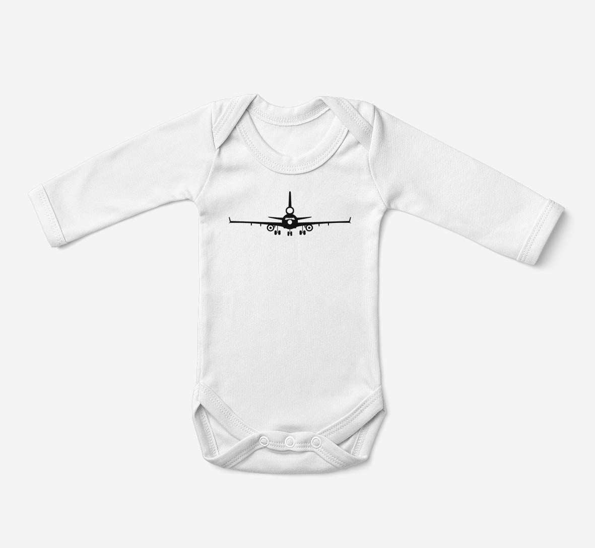 McDonnell Douglas MD-11 Silhouette Designed Baby Bodysuits