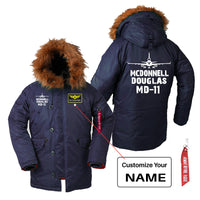 Thumbnail for McDonnell Douglas MD-11 & Plane Designed Parka Bomber Jackets