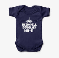 Thumbnail for McDonnell Douglas MD-11 & Plane Designed Baby Bodysuits