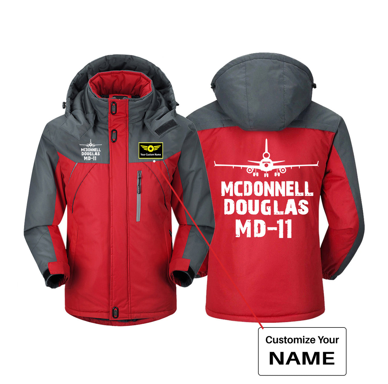 McDonnell Douglas MD-11 & Plane Designed Thick Winter Jackets