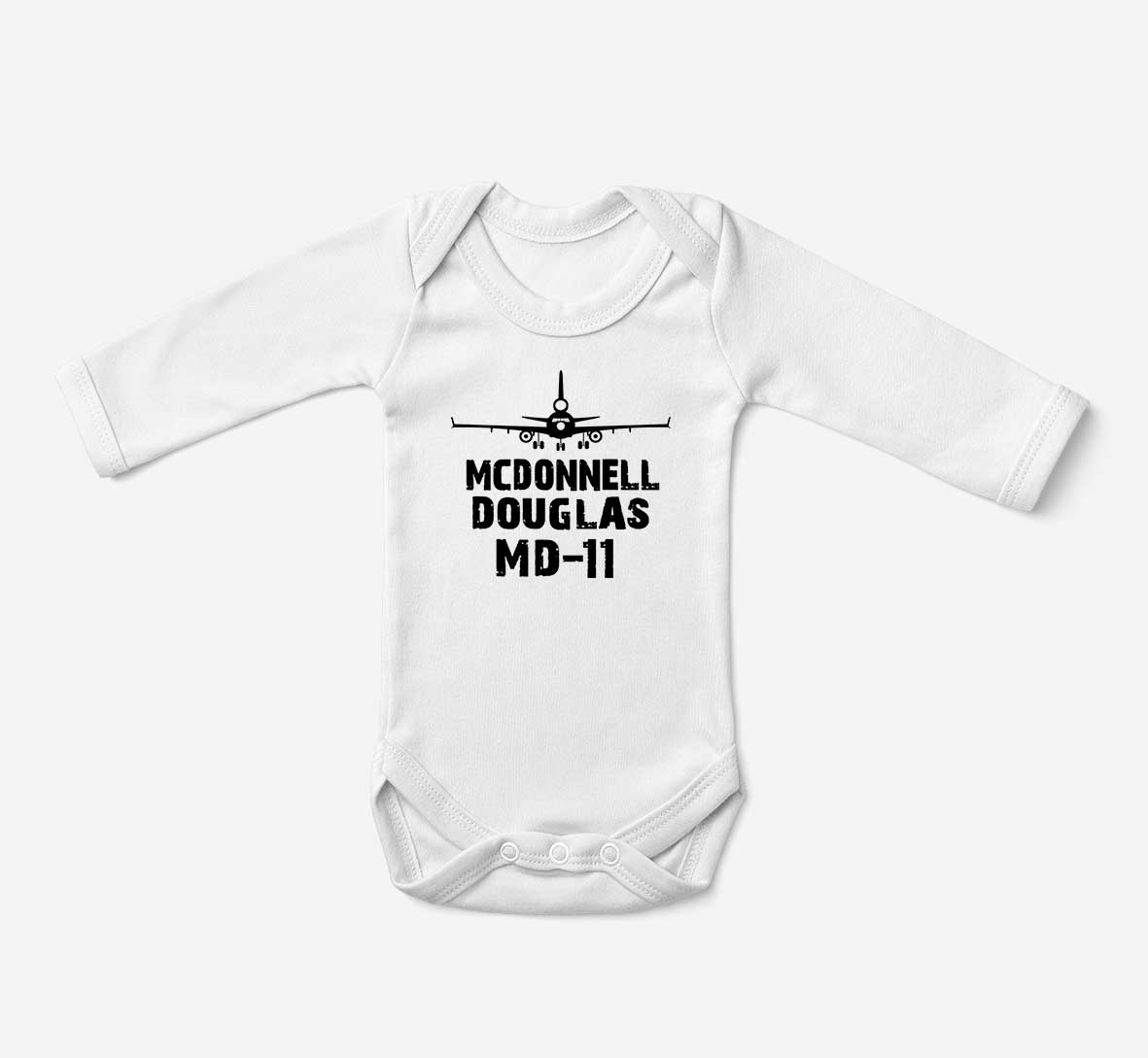 McDonnell Douglas MD-11 & Plane Designed Baby Bodysuits