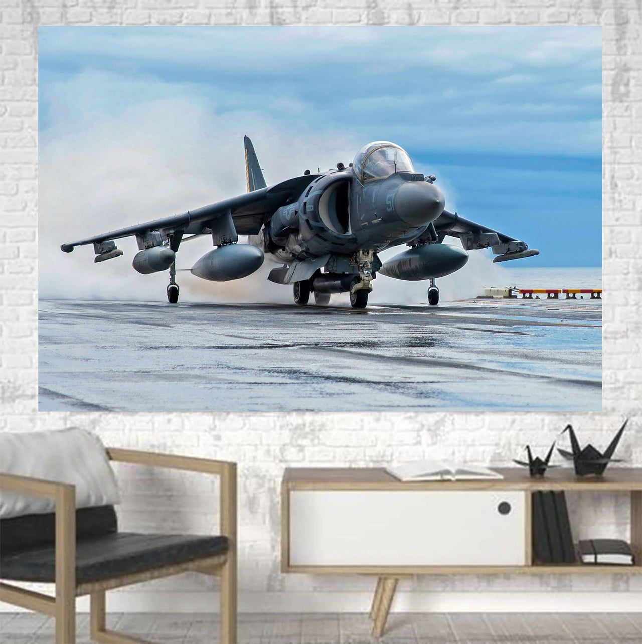 McDonnell Douglas AV-8B Harrier II Printed Canvas Posters (1 Piece) Aviation Shop 